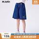 M.Latin/馬拉丁童裝兒童褲子24夏新款女大童印花牛仔中褲 牛仔藍 130cm
