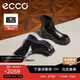 愛(ài)步（ECCO）靴子女 拉鏈牛皮舒適厚底中筒時(shí)尚瘦瘦靴 蹤跡220743 黑色39
