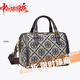 湯麗柏琦（Tory Burch）T MONOGRAM酒桶包 經(jīng)典波士頓手提單肩斜挎包TB女包 中秋節送禮 中號海軍藍 83970-405