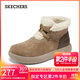 斯凱奇（Skechers）女靴2025新款秋冬季加絨保暖中筒靴平底休閑百搭高幫鞋144722