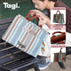 Tagi.儲存標簽帆布袋牛仔秋冬大容量通勤單肩包托特包旅游收納包 海鹽度假