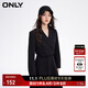 ONLY秋季時(shí)尚簡(jiǎn)約翻領(lǐng)直筒短款西裝牛仔外套女|124155001 J19 黑牛仔 160/80A/S