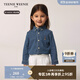 Teenie Weenie Kids小熊童裝25春夏新款男女童寶寶長(cháng)袖牛仔襯衫 牛仔色 100 cm