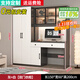 堯漢工皇簡(jiǎn)約衣柜連書(shū)桌一體兒童房電腦桌衣柜組合小戶(hù)型家用臥室桌寫(xiě)字臺 高級灰+白1.5雙門(mén)衣柜+書(shū)桌 包上門(mén)安裝