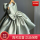 WVD國際品牌周歲女寶禮服女童公主裙2025款夏季蓬蓬裙1歲生日高端洋派洋裝 綠色 M 80C