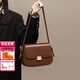 喵小姐輕奢高端品牌女士斜挎包包女腋下包新款百搭單肩小方包送女友禮物 深棕色(簡(jiǎn)約復古通勤高級感小眾)