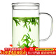 雅集豪飲杯玻璃杯辦公室 耐熱大容量水杯 男士帶蓋泡茶杯子850ml