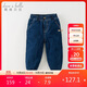 戴維貝拉【商場(chǎng)同款】?jì)和澴?023秋冬男童休閑牛仔棉褲夾棉加厚