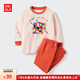 優(yōu)衣庫嬰幼兒寶寶繪本合作系列睡衣長(cháng)袖起居服套裝478470 14 瑪瑙紅色 100