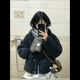 鏡莎棉服女復古格紋短款2025年新款冬季羽棉襖絨服女寬松加厚韓系外套 單件黑灰格 均碼 可以備注碼數
