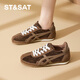 星期六德訓鞋女2025新款秋冬軟底復古阿甘鞋時(shí)尚百搭低幫平底單鞋女鞋 駝色 39