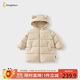 童泰（TONGTAI）寶寶羽絨服外套冬季兒童衣服外出中長(cháng)款連帽上衣鴨絨服卡其100cm
