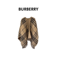 BURBERRY女士駝色綿羊毛大格紋雙面披肩81045061 法國直郵