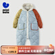 迷你巴拉兒童連體羽絨服男女童厚款保暖連帽防風(fēng)保暖羽絨外套【防水透濕】 海鹽檸檬10808 90