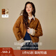 茵曼（INMAN）2025秋冬女裝新款雙面可穿皮毛一體羊羔絨外套顯瘦寬松上衣 棕色 S