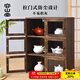 容山堂實(shí)木防塵收納柜置物架茶杯架茶壺架茶具收納架紫砂壺擺放架茶柜 重燒桐木6格防塵收納柜
