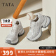 他她（TATA）女鞋網(wǎng)面鞋子秋季新款時(shí)尚休閑鞋百搭增高老爹鞋CZX02CM5 米/銀 37