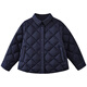 哈齒童裝秋冬兒童藏青菱格羽絨服輕薄款男童女童羽絨外套初冬新款 藏青 170