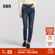 森馬（Semir）森柔|牛仔褲女冬季修身抓毛小腳褲顯瘦休閑潮流長(cháng)褲103724124010