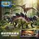 巴美卡迅猛龍盜龍侏羅紀恐龍模型仿真大號玩具實(shí)心男孩兒童禮物精美擺件 特大套裝恐龍模型玩具