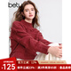 百圖betu女裝冬季新款毛衣半高領(lǐng)流蘇設計圣誕氛圍毛衣女2412T08 紅色 S
