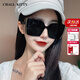 CHALL KITTY太陽(yáng)鏡女時(shí)尚防紫外線(xiàn)太陽(yáng)眼鏡女士開(kāi)車(chē)駕駛墨鏡高級感2026新款 亮黑色-品牌禮盒裝高檔高級感
