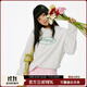 Mmlg 87mm 純棉長(cháng)袖t恤女男秋新款經(jīng)典logo印花情侶寬松百搭韓系上衣 淺花灰 S
