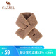 駱駝（CAMEL） 駱駝圍巾女運動(dòng)加絨保暖圍巾冬季羊羔絨抓絨軟糯騎行護頸1J322C7579，卡其均碼