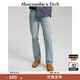 ABERCROMBIE & FITCH男裝春秋美式復(fù)古高街潮流百搭仿舊直筒牛仔褲KI131-3404 淺色水洗 32 /32 (180/82A)