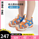 kids.ing可迪星寶寶涼鞋2025夏季新款兒童男女童小童運動(dòng)包頭溯溪 藍橙色 可迪星 29 適合腳長(cháng)17.4cm-18.0cm