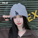 MLB官方男女情侶純色簡(jiǎn)約大logo含羊毛保暖毛線(xiàn)帽24秋冬BNBM2 洛杉磯道奇隊/麻灰色 均碼