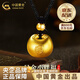 中國黃金（CHINA GOLD）足金小胖福平安鎖黃金吊墜金坨寶寶老情人節生日禮物送女朋友老婆 【京速達】足金吊墜【約0.6g-黑繩】