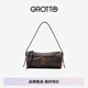 GROTTO個(gè)樂(lè )25年新款筆筒包女士手提包單肩斜挎包手機包迷你款禮物 焦木棕 MINI