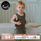 nest designs寶寶短褲家居褲男寶兒童四季通用寶寶家居服休閑褲女寶 炭筆灰（背心） 100 （建議身高90-102cm）