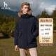 哈吉斯（HAZZYS）男裝PHIZ中長(cháng)款連帽羽絨服ASFZU0BDI09 藏青色NV 170/92A46