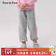 PawinPaw卡通小熊童裝秋冬男女童加絨針織褲休閑長(cháng)褲運動(dòng) Grey灰色/15 110 cm