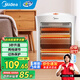 美的（Midea）小太陽(yáng)取暖器家用節能電暖器臺式電熱器暖氣機辦公室烤火爐暖腳器暗光防燙遠紅外電暖氣 NS8-15D【傾倒斷電 過(guò)熱保護 白色】 臺式