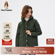 Hush Puppies暇步士女裝春新款工裝風(fēng)戶外休閑連帽易打理外套 175橄欖綠 L