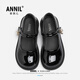 安奈兒童鞋法式瑪麗珍公主鞋小皮鞋2026新款魔術(shù)貼兒童高跟鞋黑色小皮鞋 黑色 【魔術(shù)貼】 31 【建議腳長(cháng)19-19.5cm】