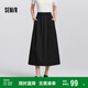森馬（Semir）[商場(chǎng)同款]半身裙女松緊腰純色春季2025遮胯A字裙101125120008