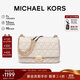 MICHAEL KORS禮物輕奢MK女包SLOAN小香風(fēng)鏈條單肩斜挎腋下包 大號 奶白色