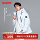 鴨鴨（YAYA）王一博同款城市輕戶(hù)外羽絨服女2024冬季新款工裝情侶防寒厚外套DY 白米彩色 M 170