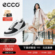 愛(ài)步（ECCO）厚底板鞋 百搭牛皮休閑鞋 街頭720女鞋209713 黑色/白色36