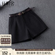 絲柏舍高腰休閑褲2025秋裝新款女裝時(shí)尚簡(jiǎn)約通勤毛呢闊腿短褲