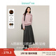 茵曼（INMAN）簡約通勤百褶半身裙2025春秋女裝新款A(yù)字大擺顯瘦中長款裙子 貴族灰-秋冬款 順滑毛感 S