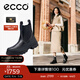 愛(ài)步（ECCO）*切爾西靴女 女士百搭厚底增高牛皮靴 革新214793 HL 黑色21479351052 37