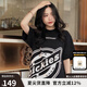 dickies短袖 男女同款情侶款側身LOGO印花短袖 全棉t恤 黑色 XL