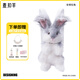 麥扣羊官方毛絨玩偶仿真安哥拉兔子雙肩背包女生陪伴可愛(ài)兒童生日禮物 安哥拉兔（灰色）粉色純情圍脖 贈精美禮盒-清洗套裝