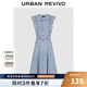 UR2025夏季新款女裝復古牛仔荷葉邊牛仔連衣裙UWG850114