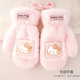 Hello Kitty兒童手套秋冬季保暖連指掛繩手套女童包指加絨加厚小學(xué)生防寒手套 凱蒂貓粉色 1559款 均碼/建議5-12歲